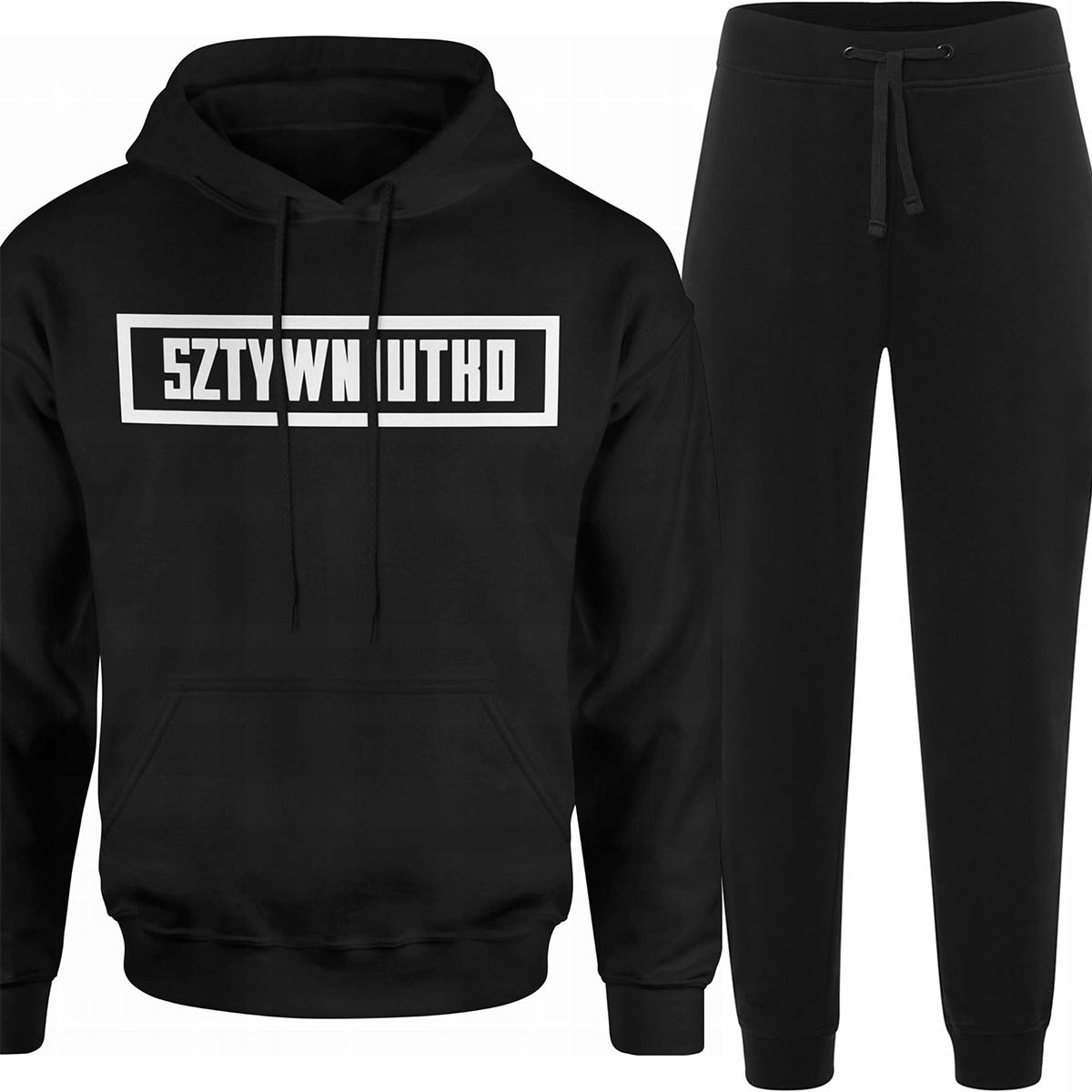 Teplákovka Pánský Komplet Pánské Tepláky Mikina S Kapucí S Potiskem