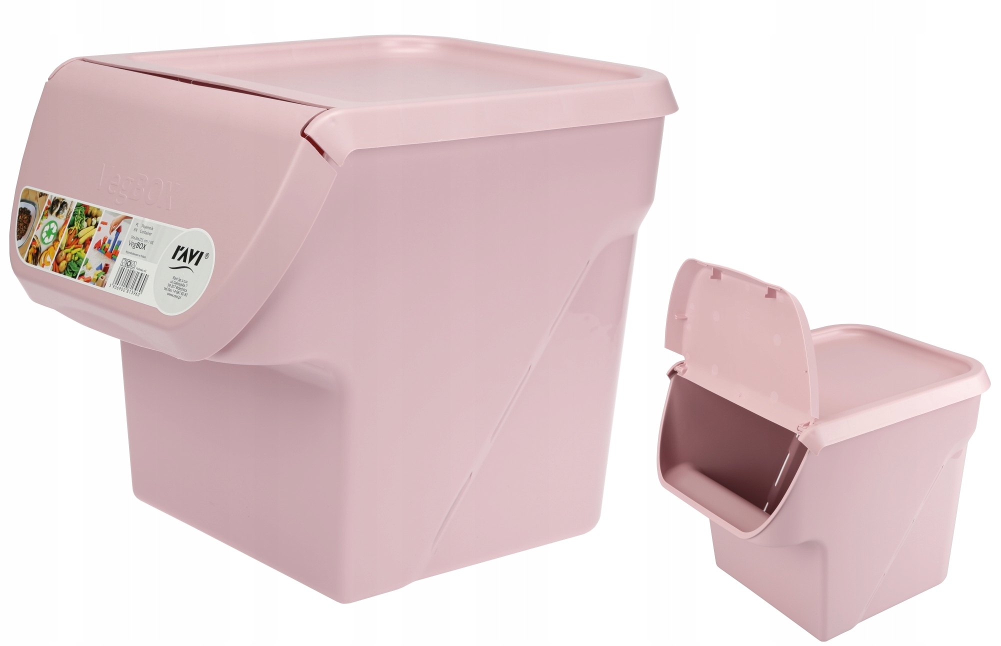 

Pojemnik Do Przechowywania VegBOX 13l Pudrowy Róż