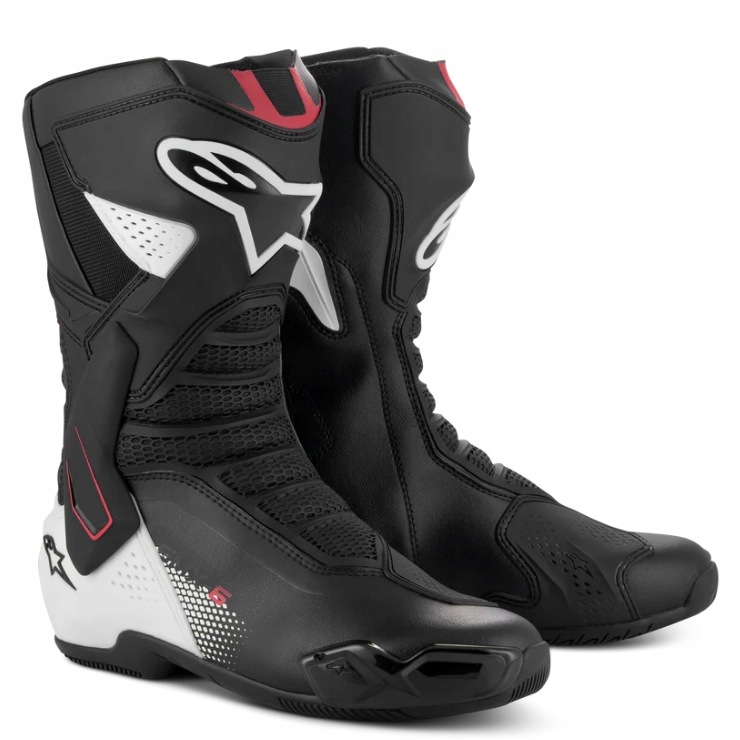 Alpinestars SMX-6 V3 Čierna/biela/červená Športová Motocyklová Obuv 42
