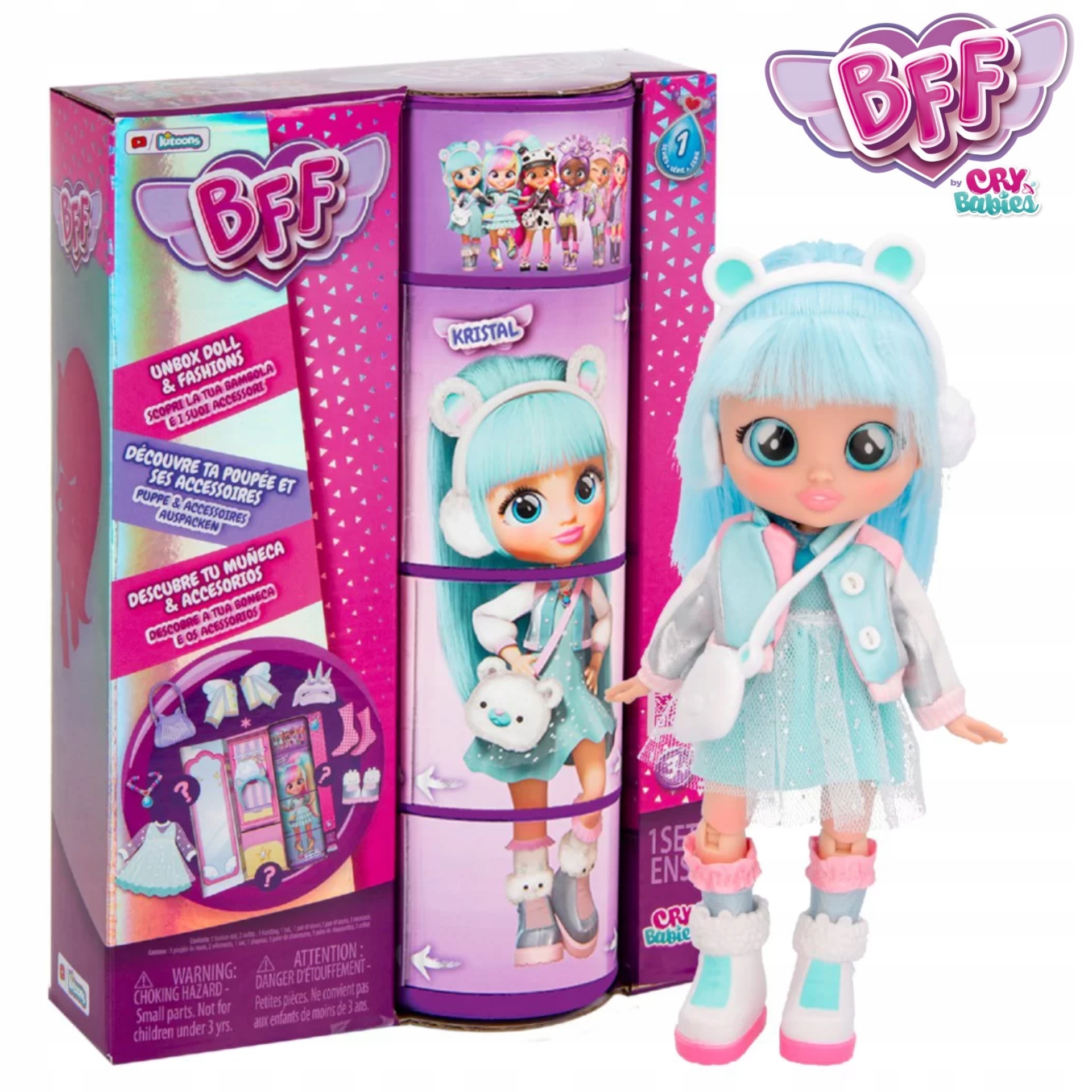 LALKA CRY BABIES BFF LALKA MODOWA KRISTAL ZABAWKA DLA DZIEWCZYNKI LALECZKA