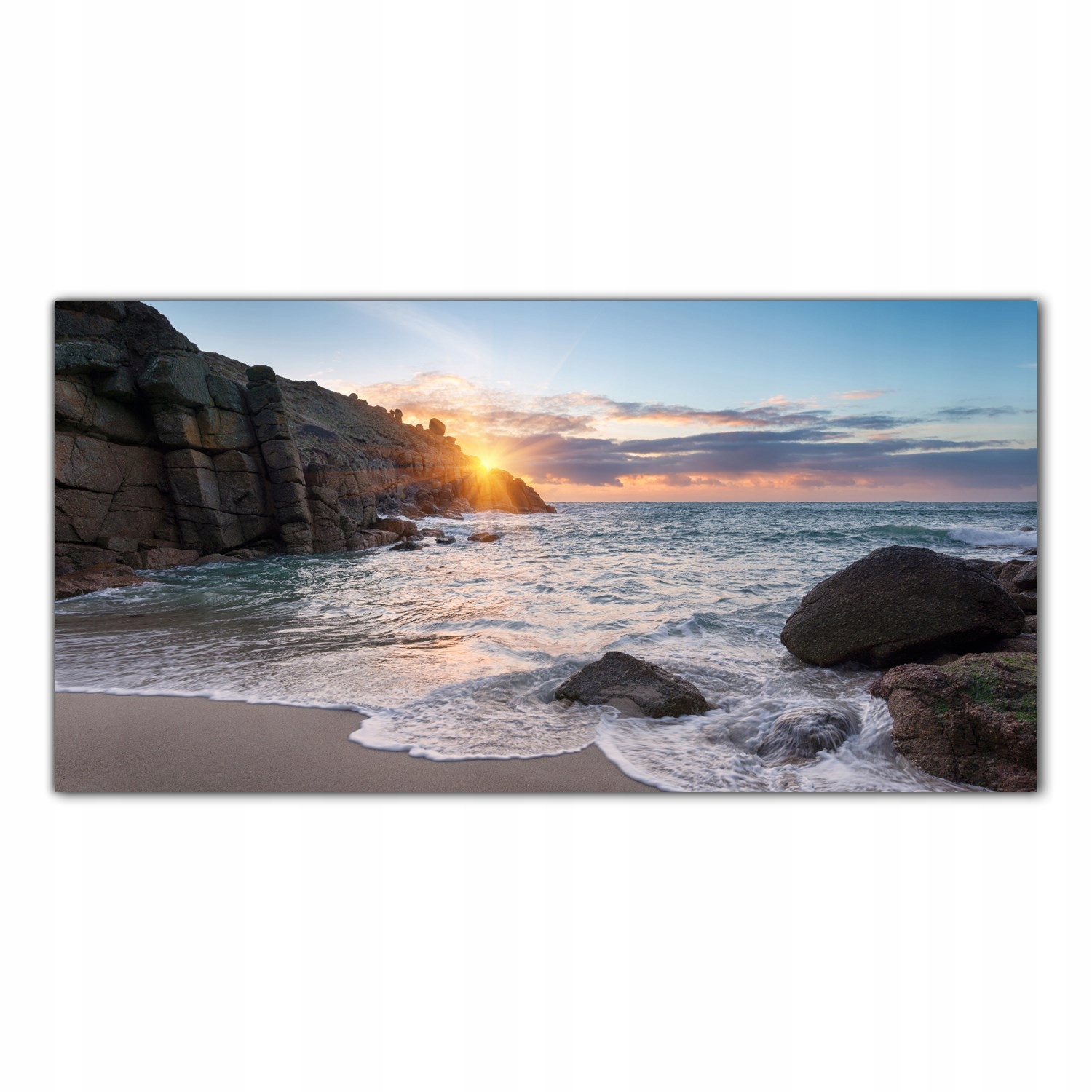 Zátoka Východ slunce 100x50 Panel tvrzené sklo