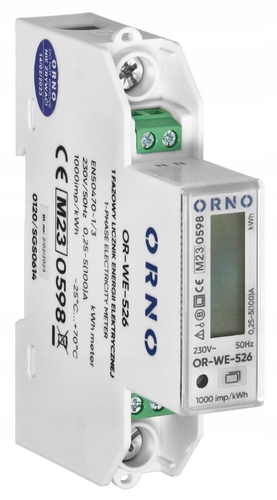 LICZNIK ENERGII JEDNOFAZOWY WIELOTARYFOWY PV RS485 EAN (GTIN) 5908254827853