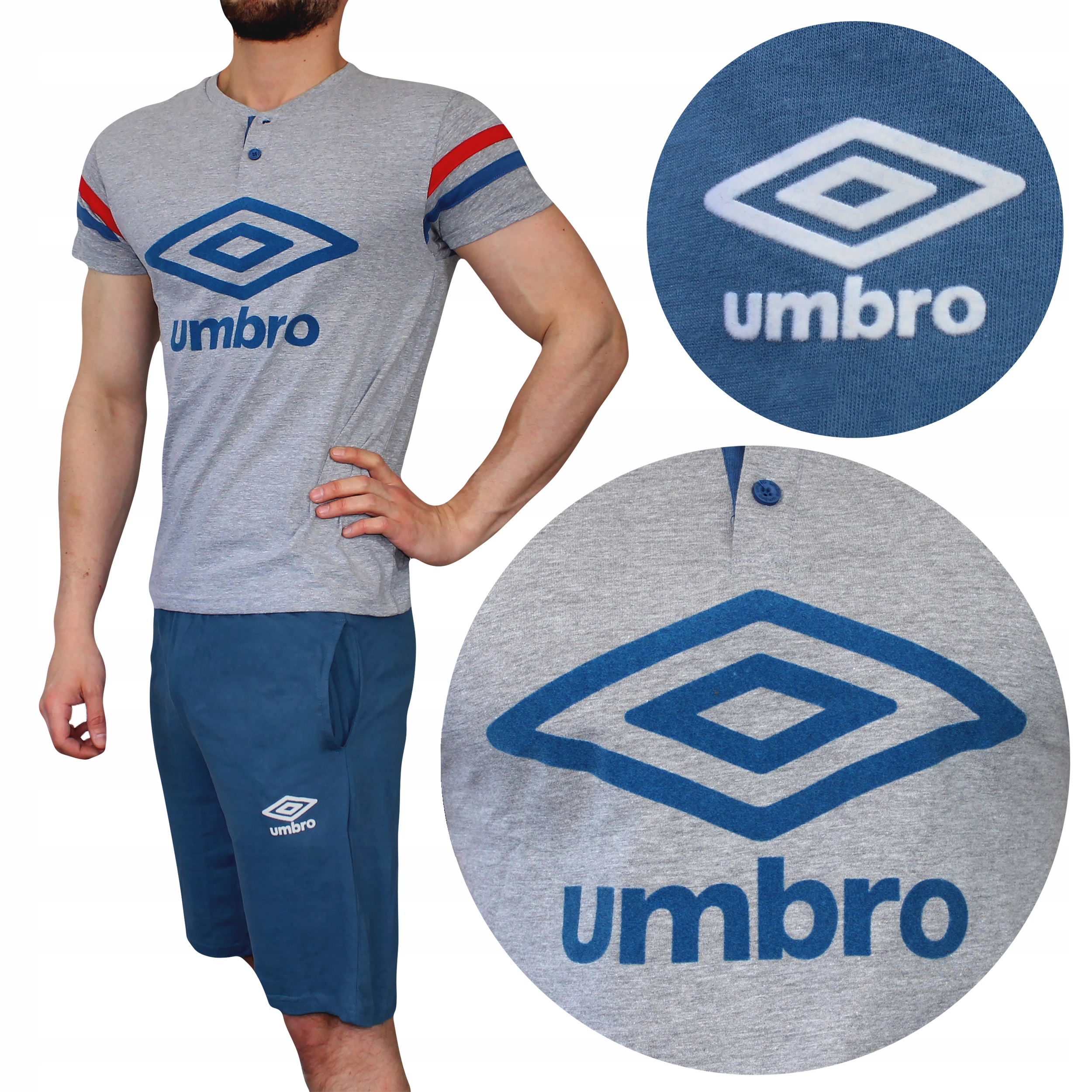 

Piżama męska Umbro 71S Mel/denim, bawełna, XL