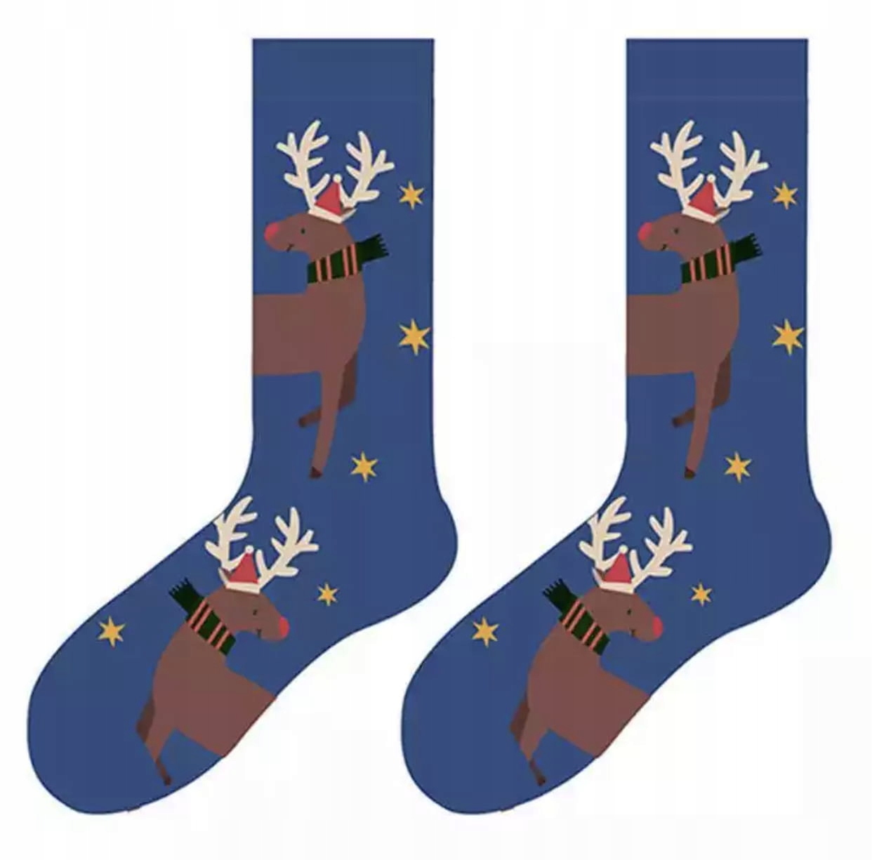 

Skarpetki świąteczne unisex renifer gwiazdka