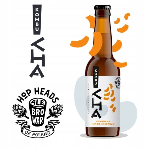 Kombucha Mango a Marakuja Čajový nápoj 10 x 330 ml AleBrowar