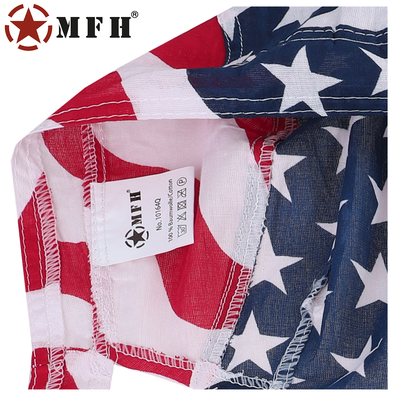 CHUSTA BANDANA BANDAMA NA GŁOWĘ MFH FLAGA USA Materiał dominujący bawełna