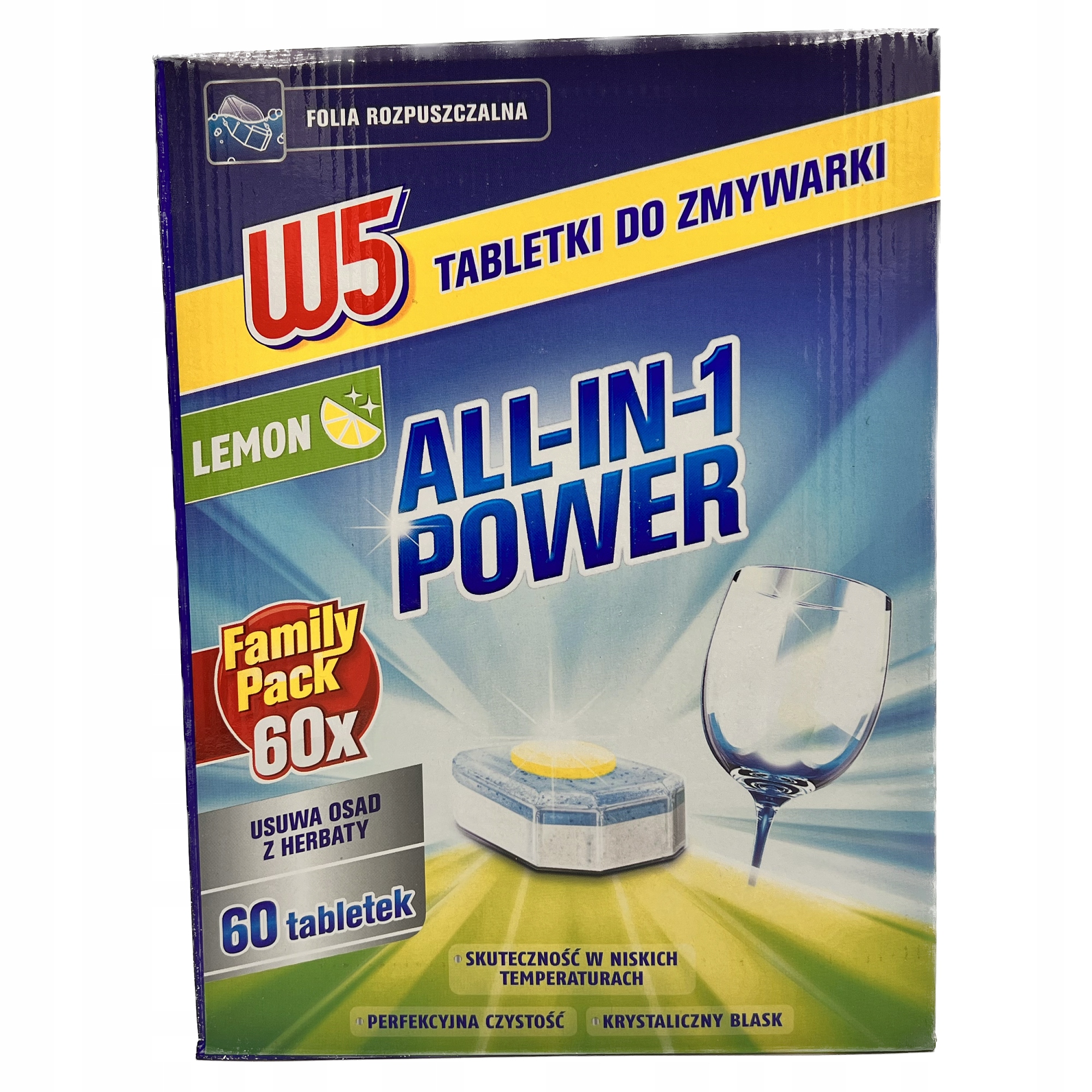 W5 TABLETKI DO ZMYWARKI ALL IN ONE LEMON 60 SZT 14465513917
