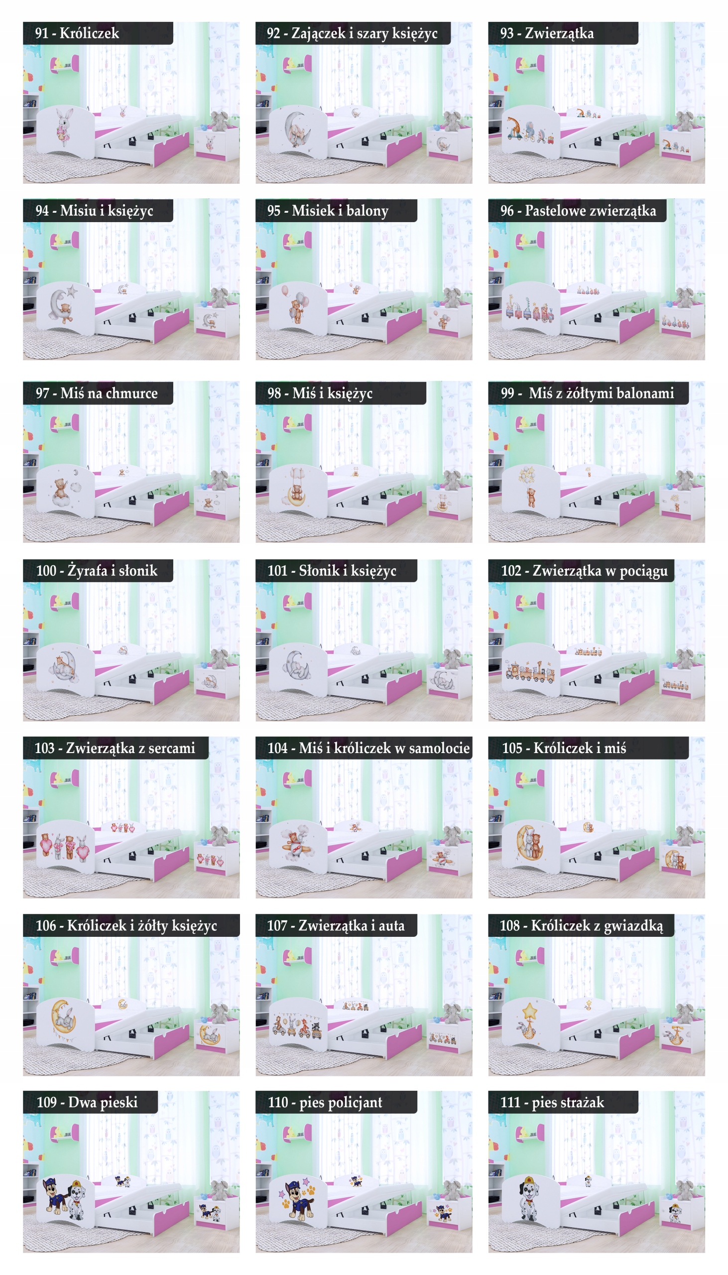 ŁÓŻKO DZIECIĘCE 200/90 PODWÓJNE - RÓŻOWE Długość (cm) 200 cm