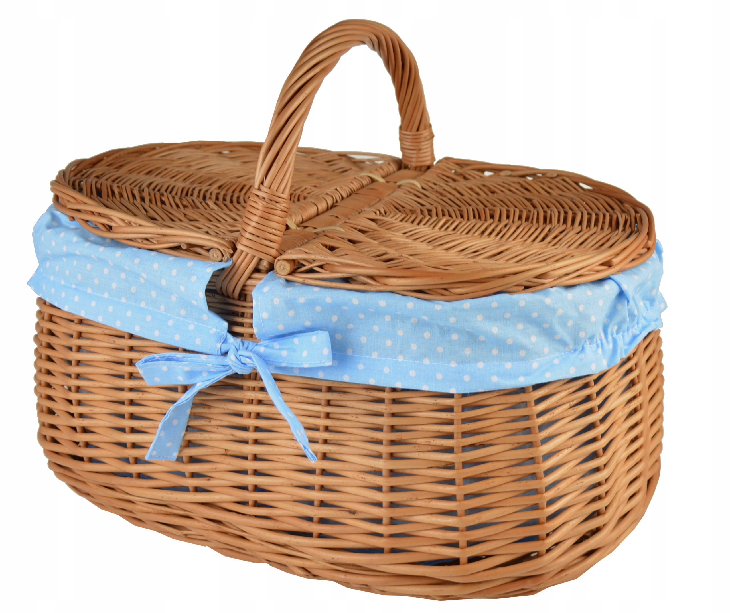 KOSZYK NA PIKNIK wiklinowy kosz PIKNIKOWY roz. L + WKŁAD