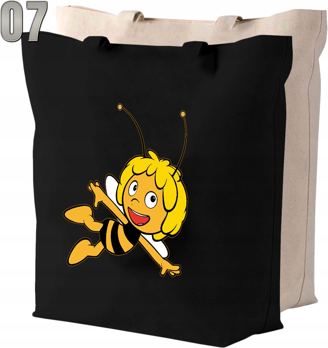 Torba bawełniana PSZCZÓŁKA MAJA + IMIĘ Głębokość produktu 10 cm