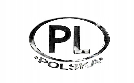 

Naklejka na samochód auto niklowana Polska Pl