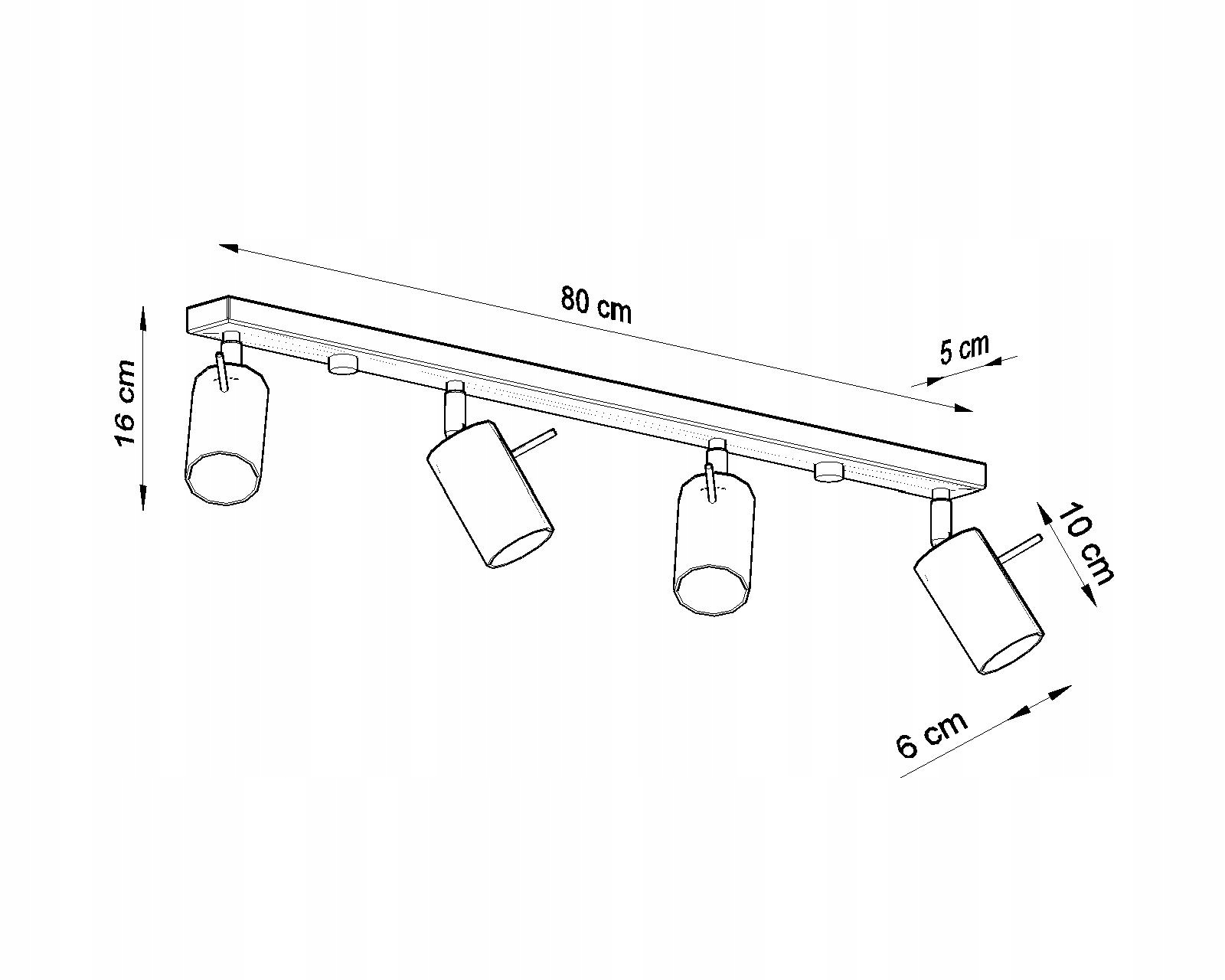 Plafon RING 4L chrom LISTWA do LED SL.0731 SOLLUX Marka Sollux Lighting