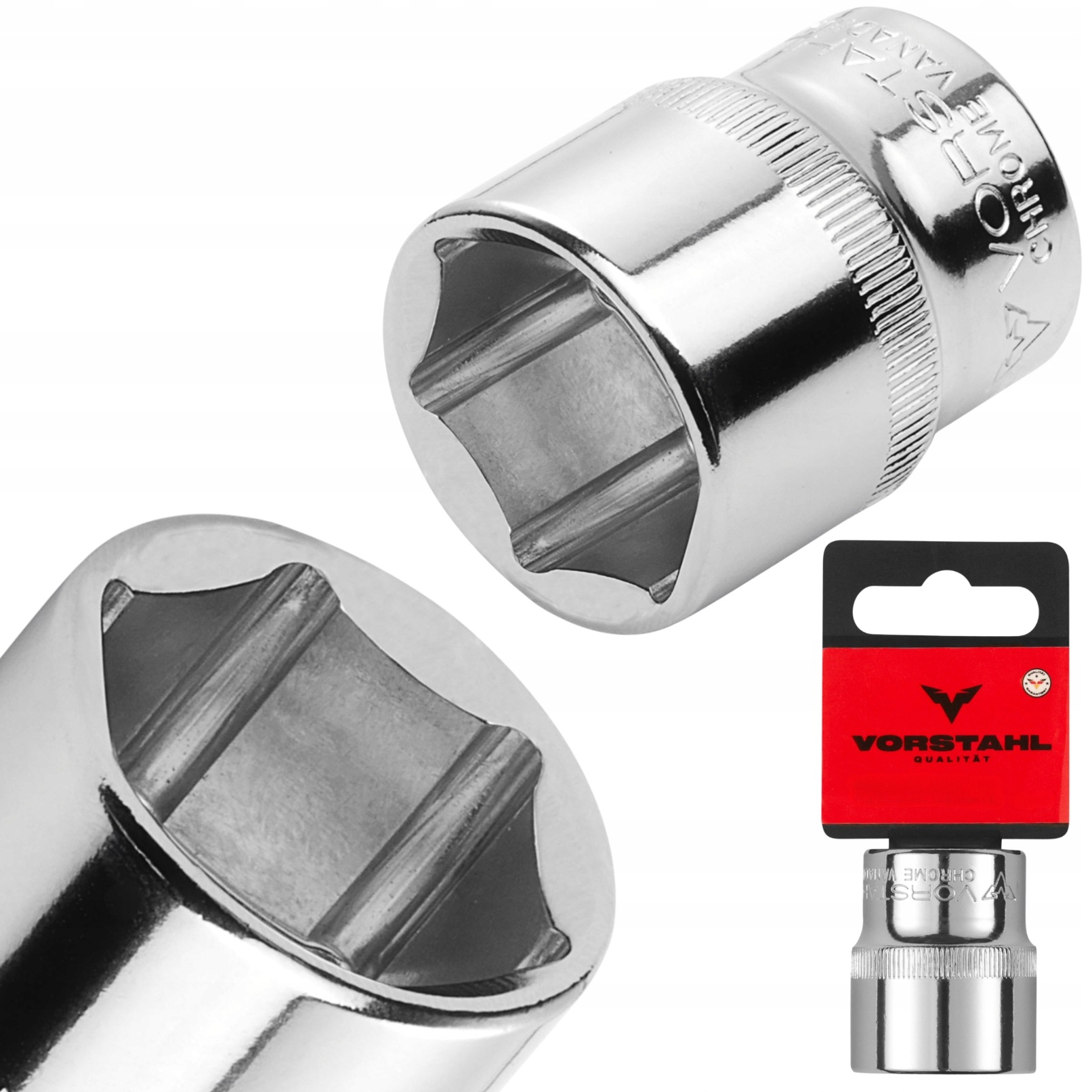 Nasadka Sześciokątna Krótka Klucz Nasadowy 1/2” CrV > 27mm < Vorstahl