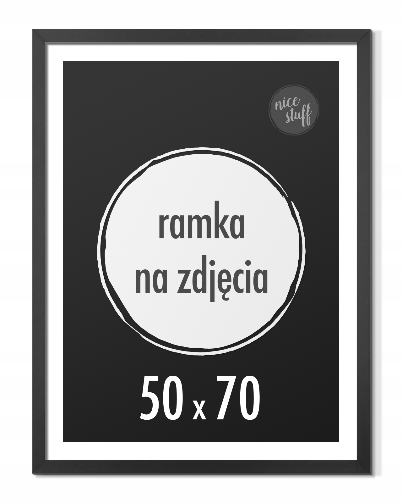 

Ramka 50x70 cm B2 Ramki 70x50 foto czarna rama