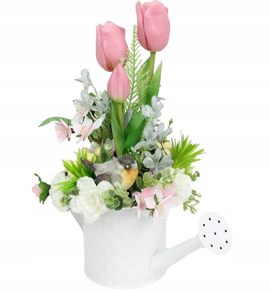 

Stroik wiosenny kompozycja dekoracja stołu Ptaszek