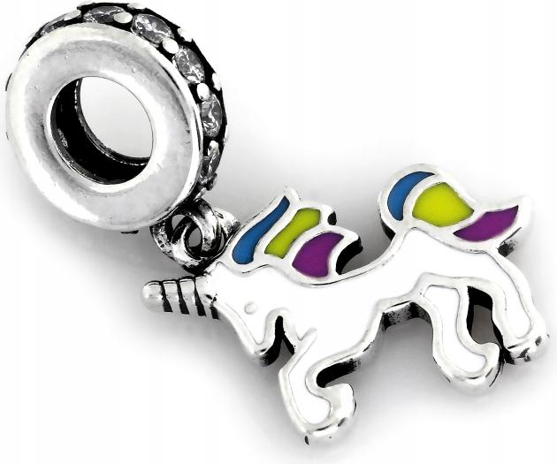 Stříbrný přívěsek 925 k náramky přívěsek kůň pegas smaltovaný jako dárek