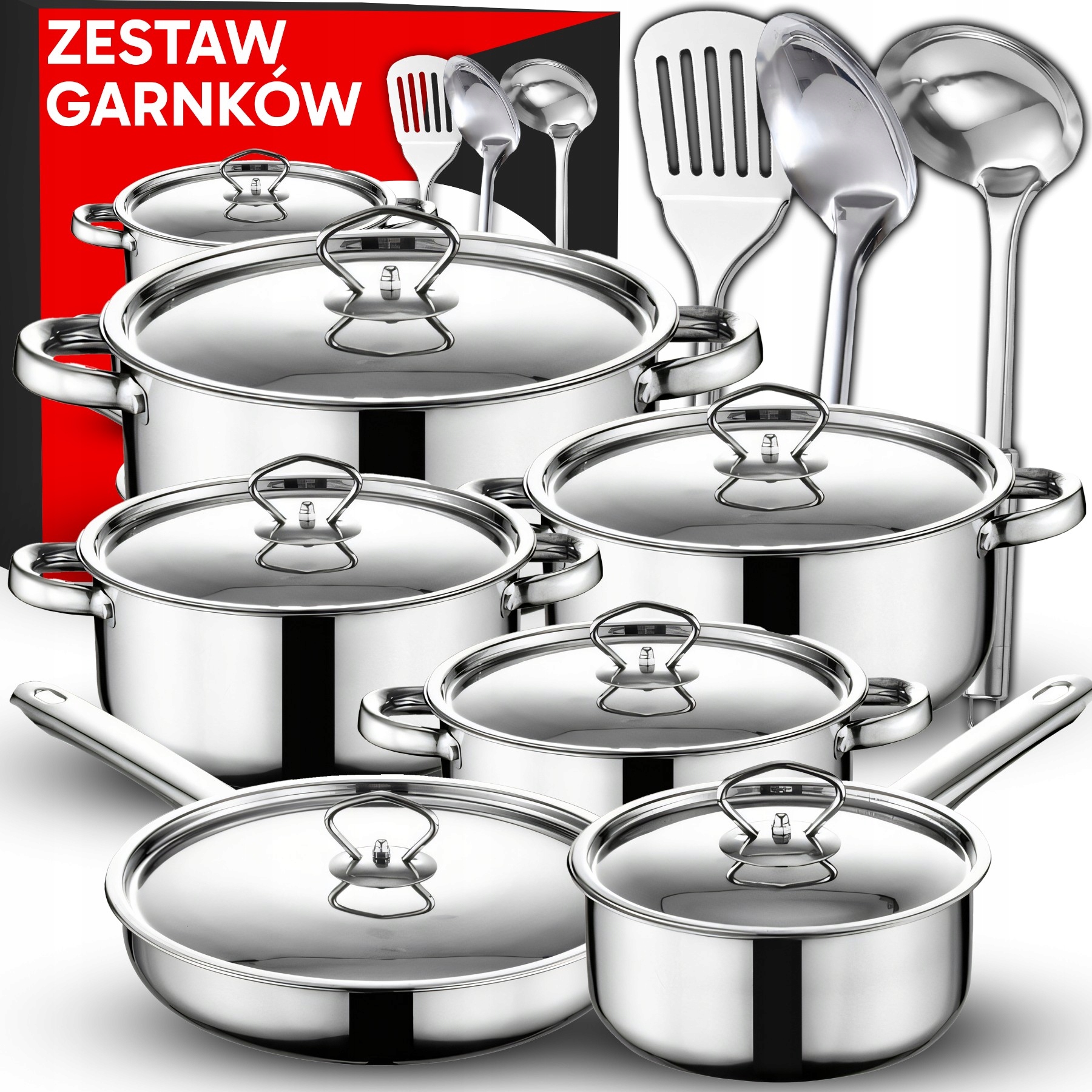 Sada Hrnců 15 Kusů Příslušenství Pánev OR205