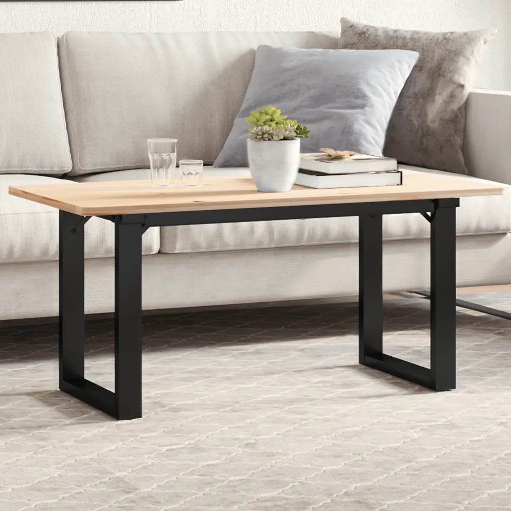 Nohy ke konferenčnímu stolu O rám 70 x 30 x 43 cm ocel Černý 357874