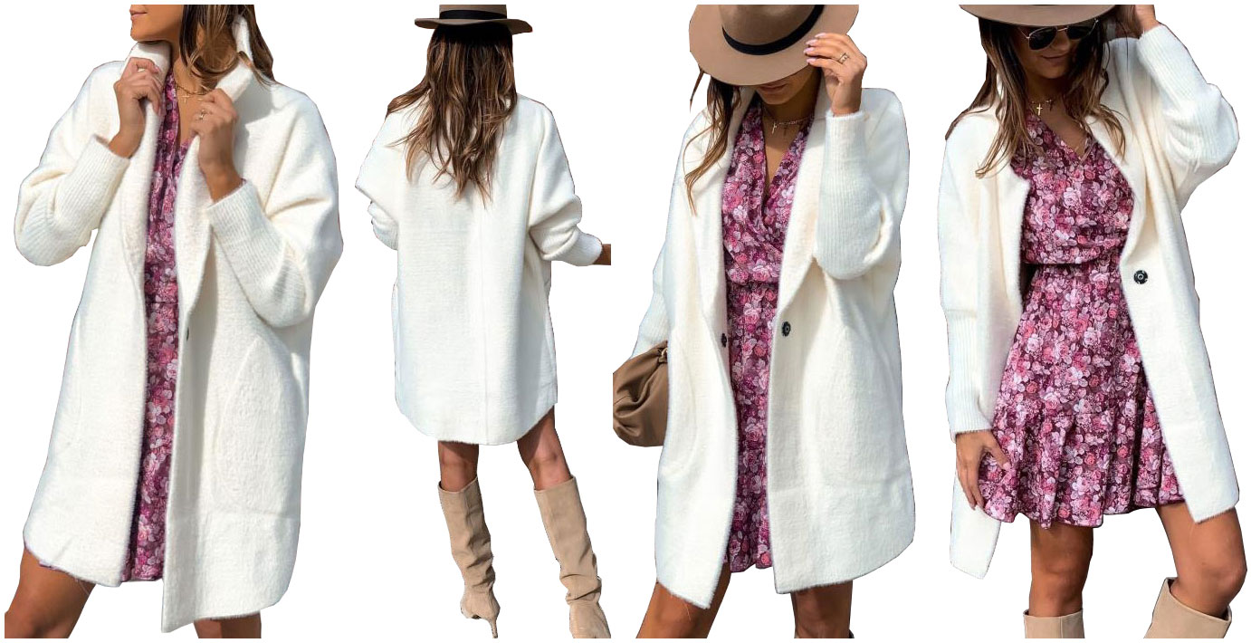 

Płaszcz Alpaka Długi Płaszczyk Wełna Kurtka S