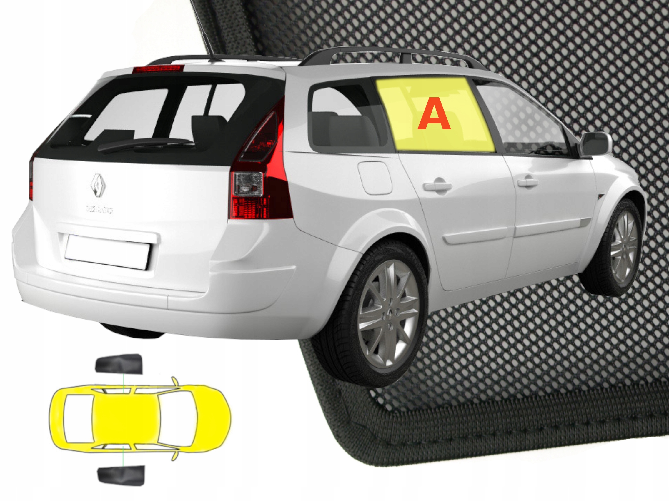 Sluneční clony na sklo automobilu Renault Megane II 2 kombi