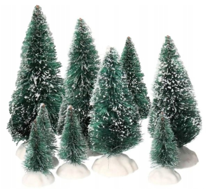x10 FIGURKI CHOINKI DEKORACJA ŚWIĄTECZNA STOJĄCE