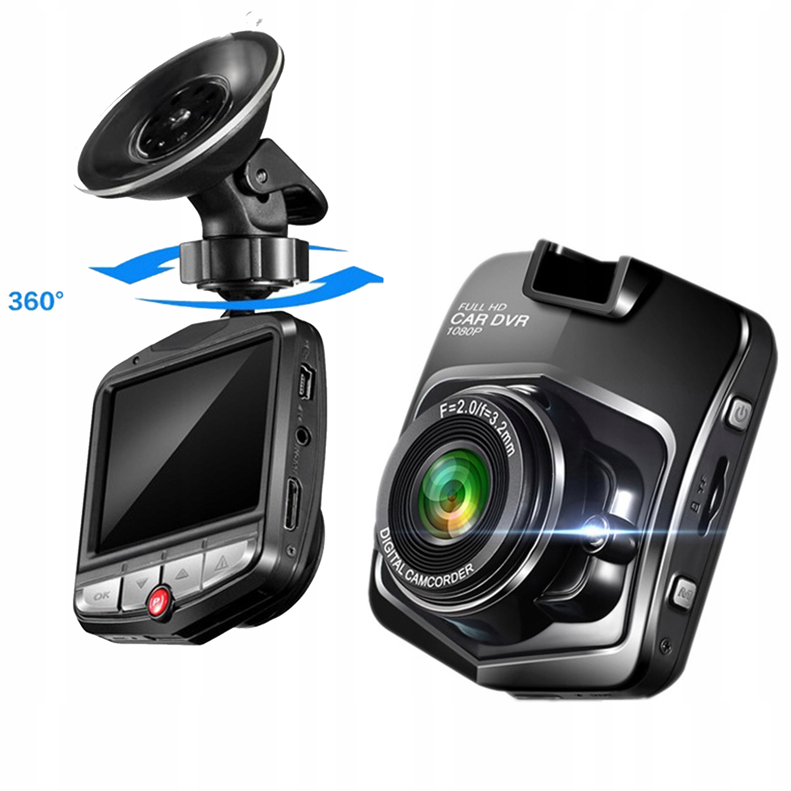 WIDEOREJESTRATOR SAMOCHODOWY PRZEDNI MAŁY JAKOŚĆ HD videoCAR S100