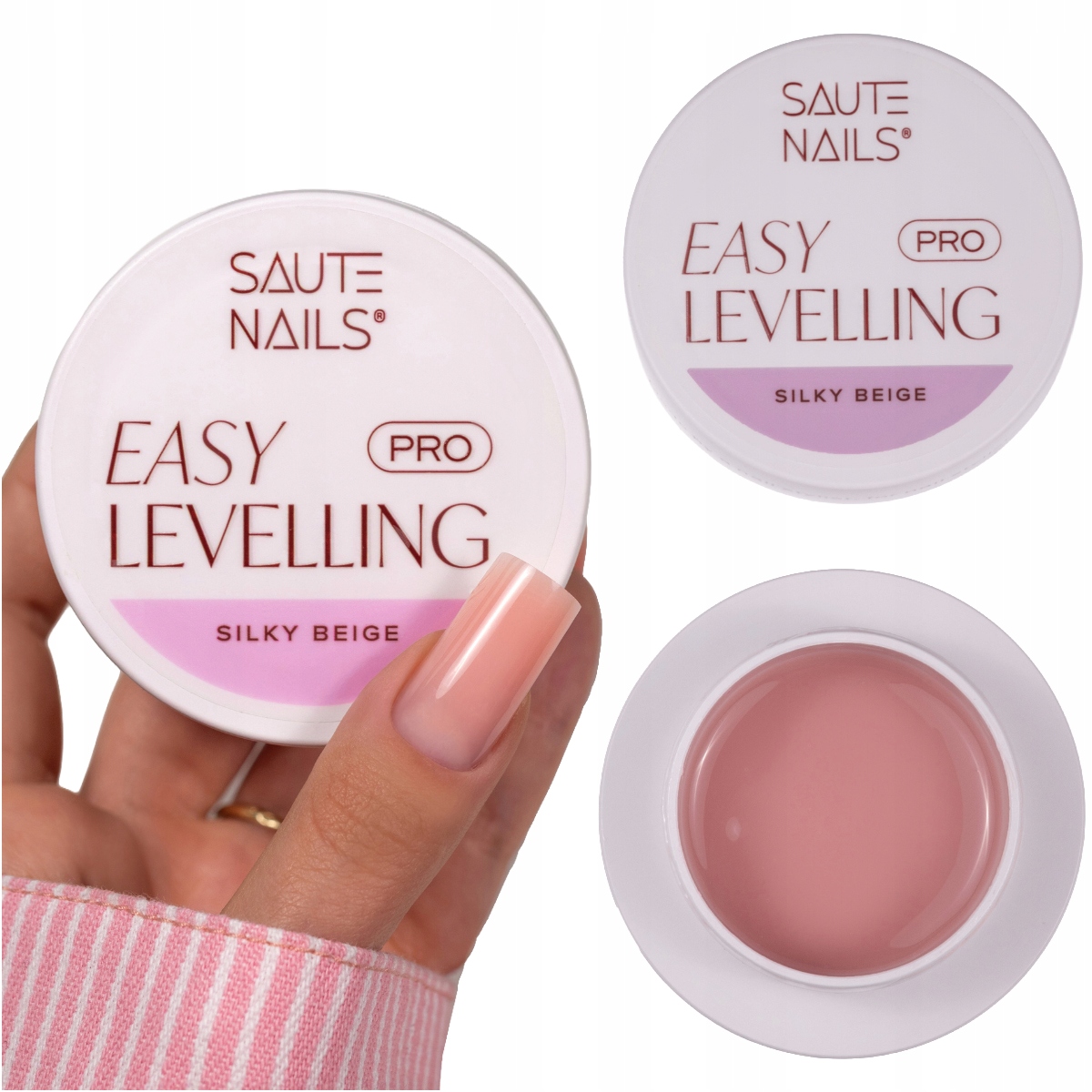 Saute Nails Stavební Gel na nehty Easy Levelling Pro 50 g Silky Beige Béžová