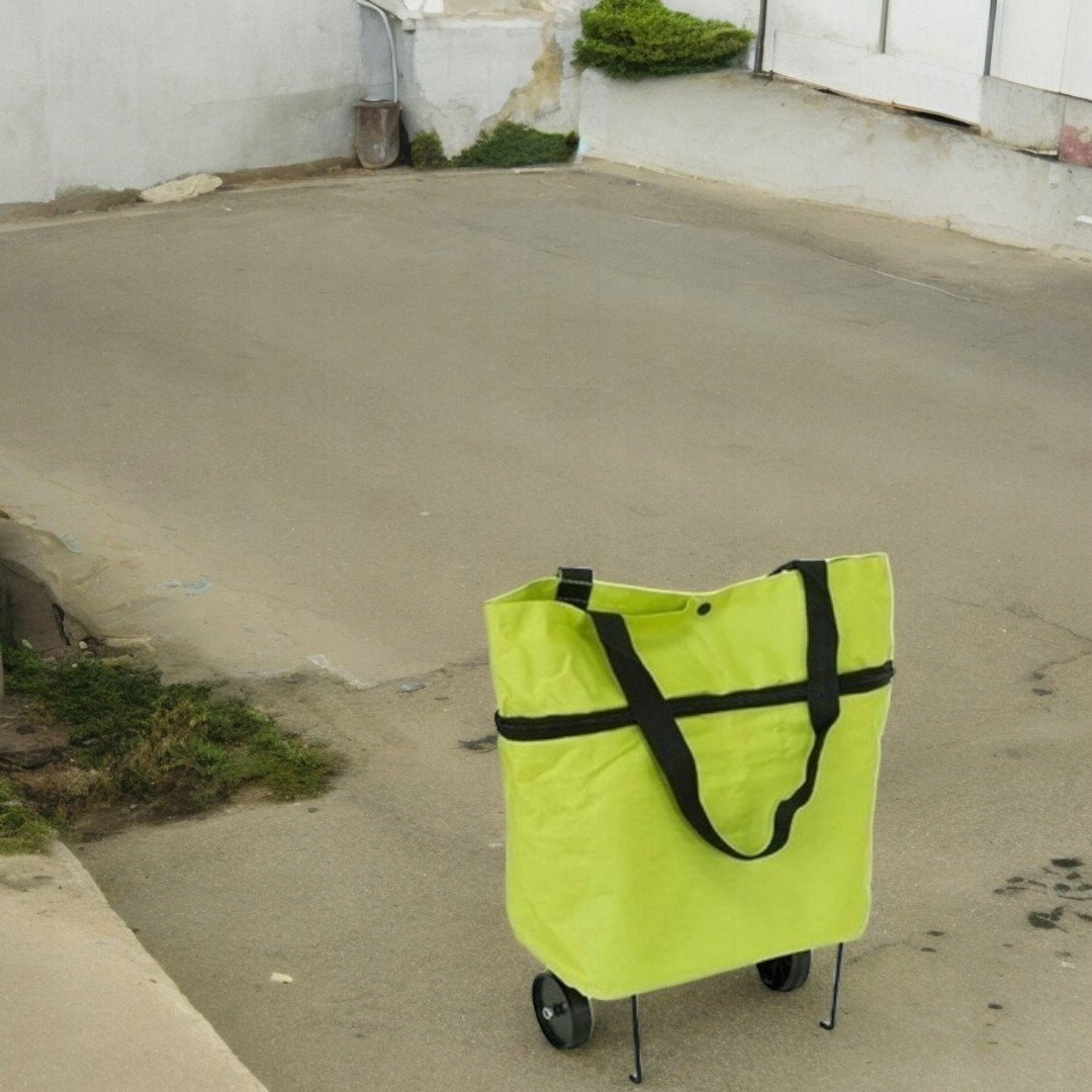 TORBA WÓZEK NA ZAKUPY ROZKŁADANA SKLADANY KÓŁKAMI Materiał dominujący poliester
