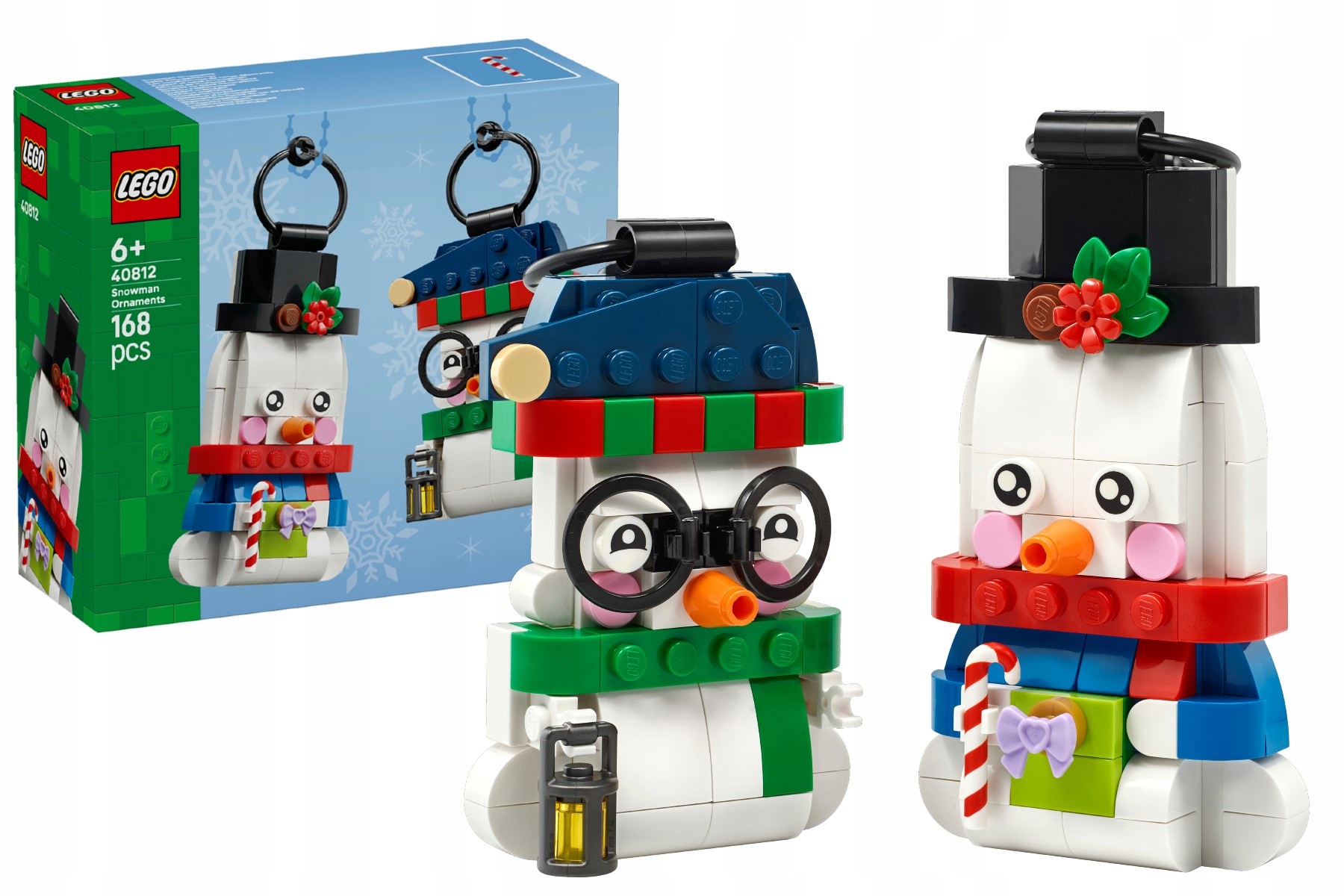 Lego Świąteczny 40812 Ozdoby bałwanki na choinkę bombki, zestaw klocków 6+