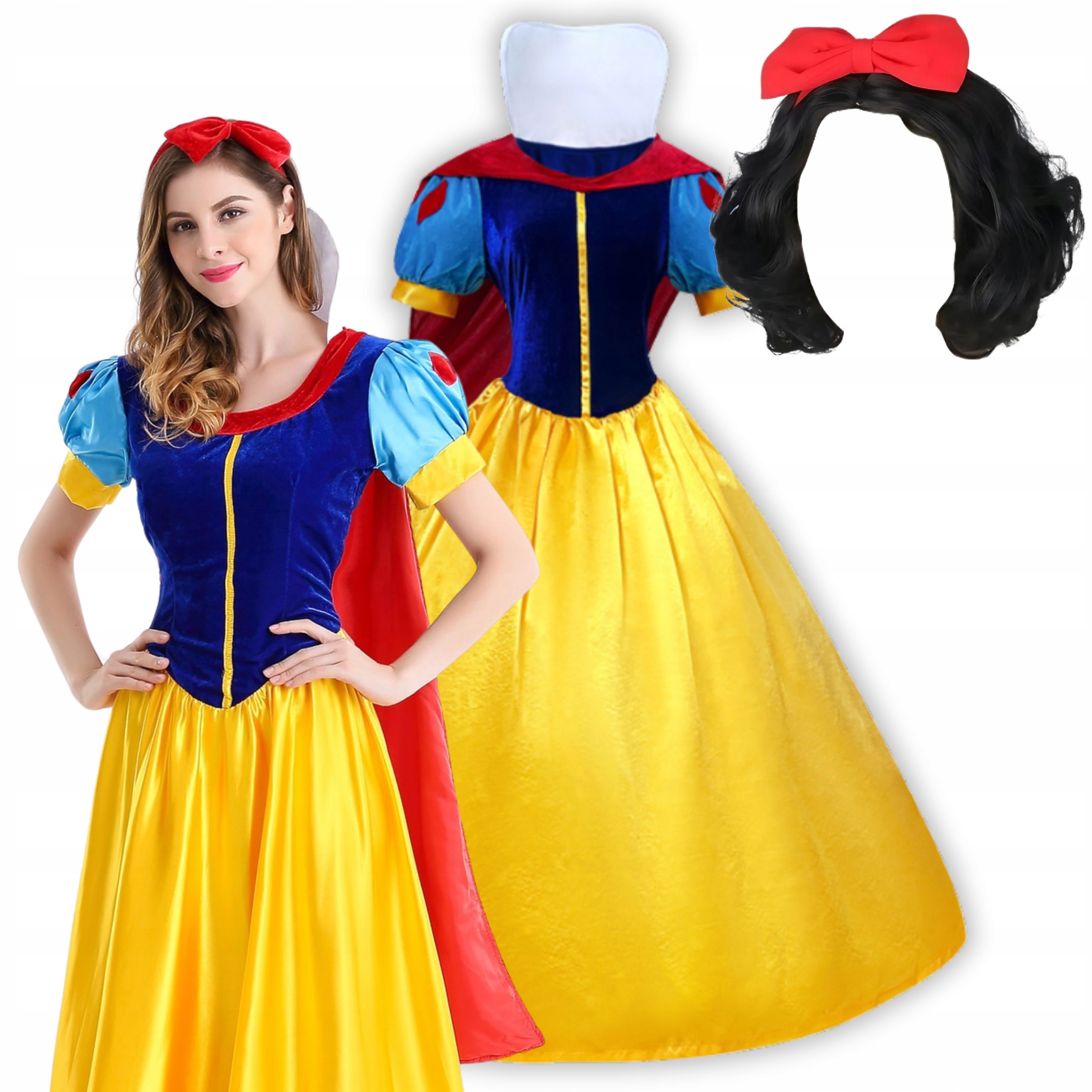 Šaty Kostým Sněhurka Paruka Pro Dospělé 146 152 X Xs