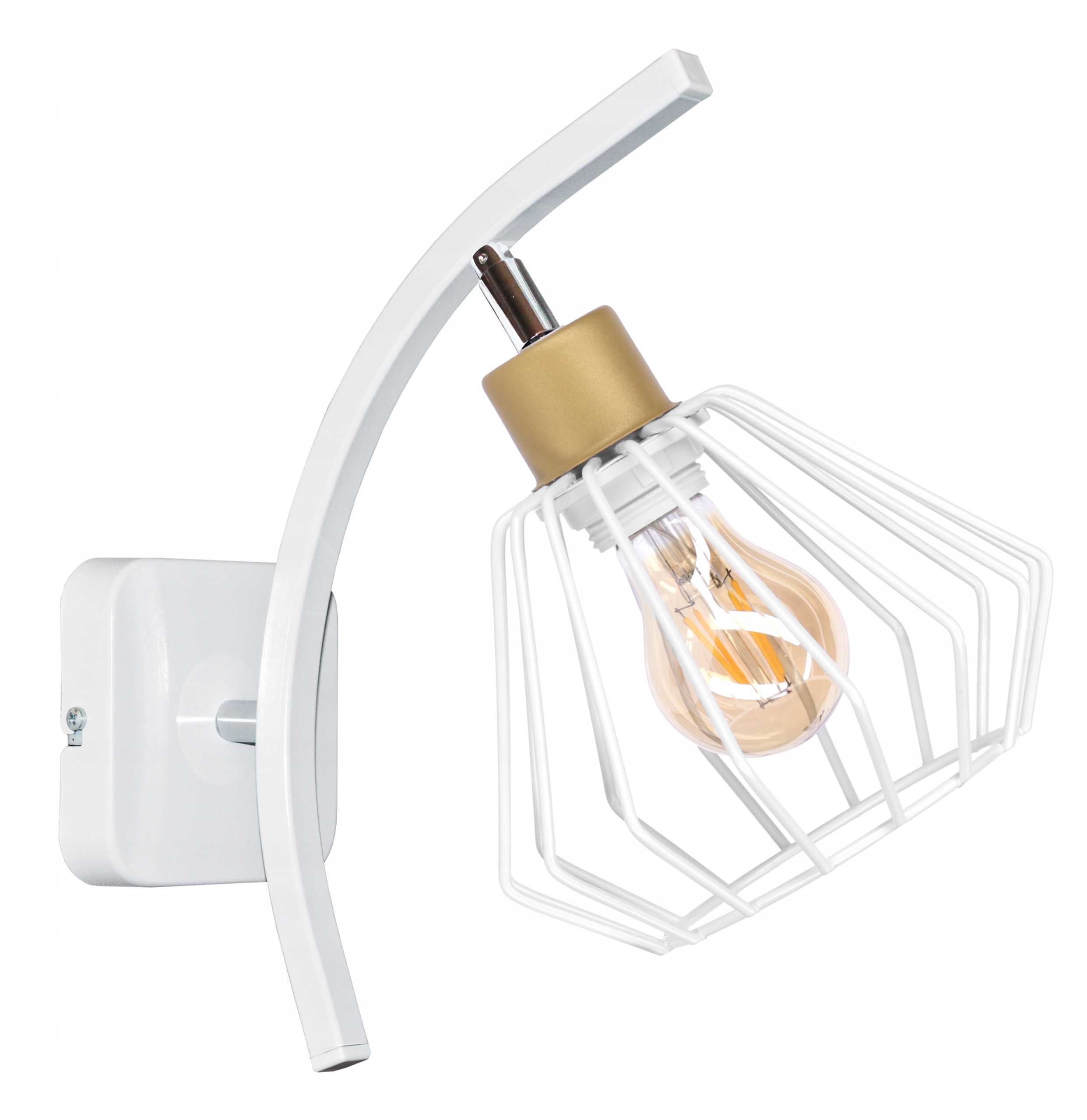 Kinkiet ścienny lampa ścienna Wire fala biały złoty kinkiety ścienne lampy