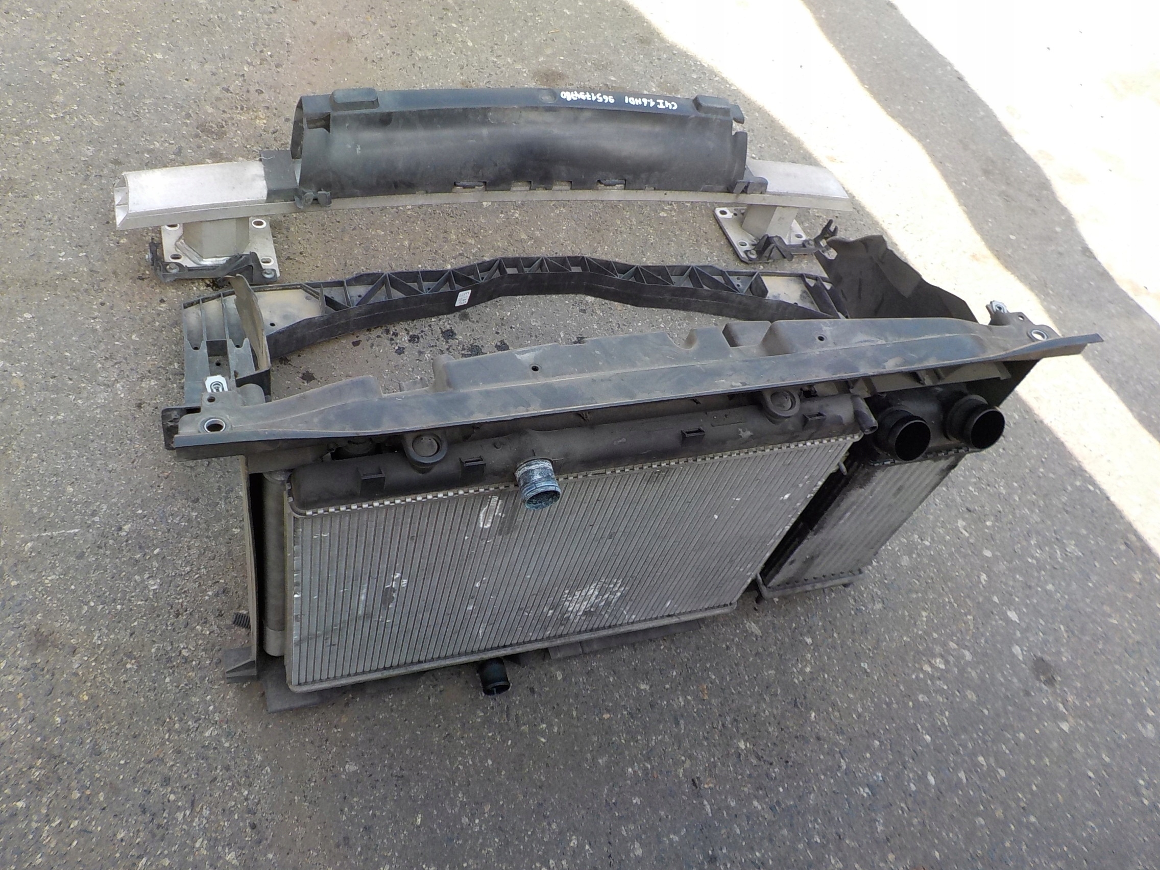 bar, wall front radiator komplet citroen c4 and 1,6 hdi 2007r