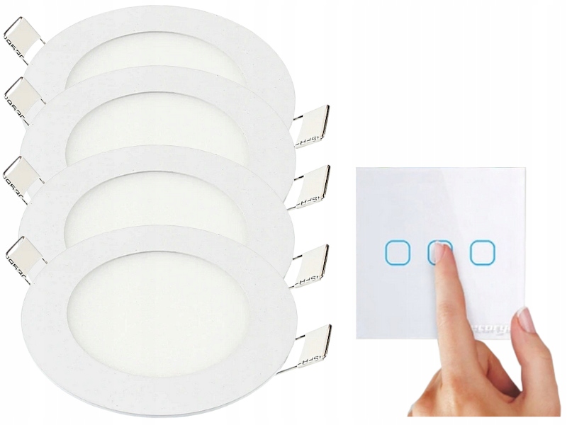 Sada svítidel Halogen Strop Led 6W 4x Vypínač