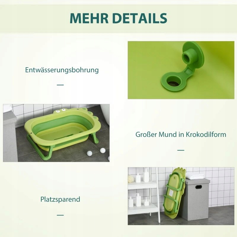 WANNA DLA DZIECKA WANIENKA SKŁADANA ANTYPOŚLIZGOWA Marka Homcom