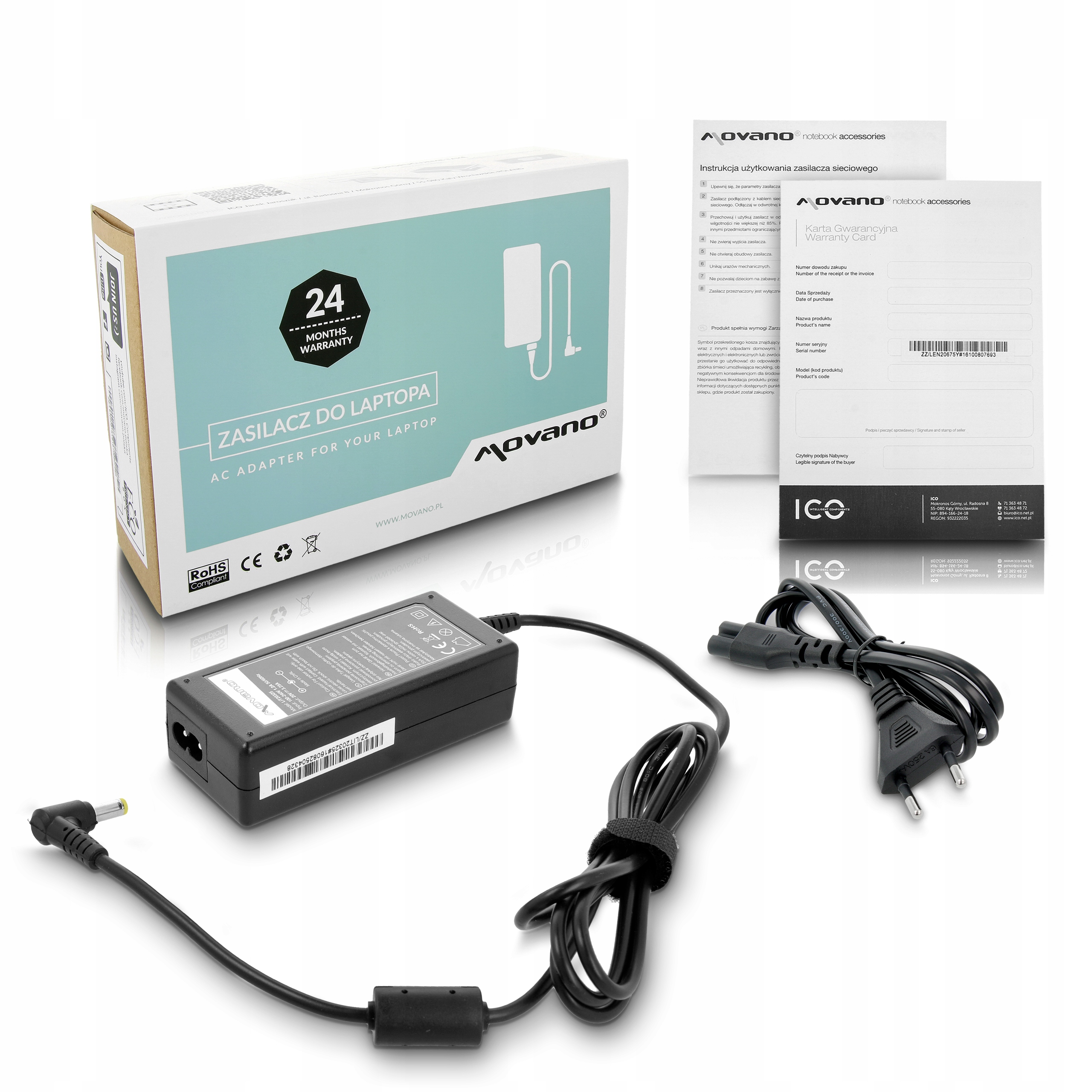 

Zasilacz 20V 3.25A 5.5x2.5 do Fujitsu Maxdata