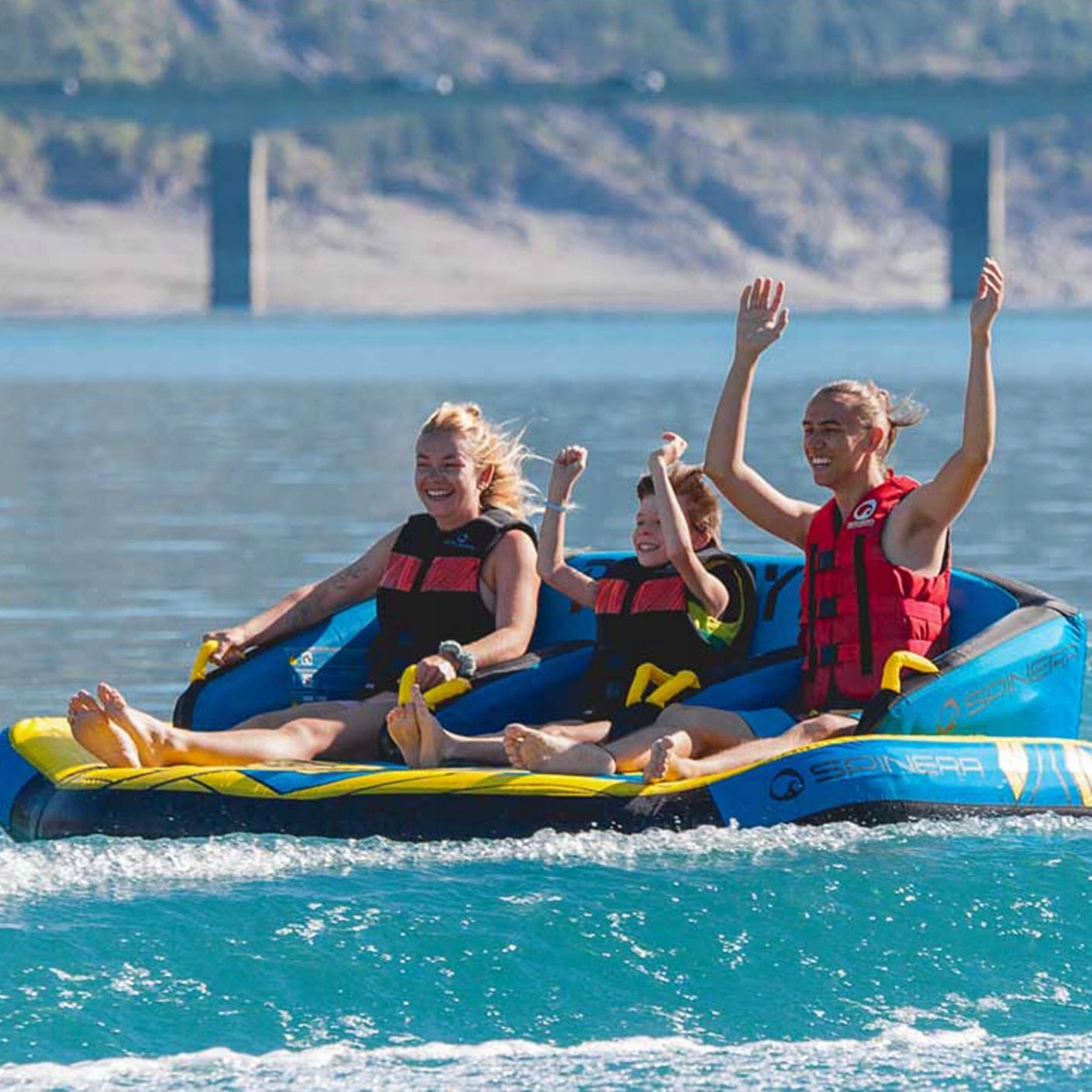 PŁYWADŁO DO HOLOWANIA ciągnięcia towable kanapa SPINERA just fun dla 3 osób Marka Spinera