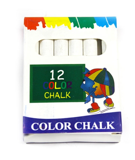 KREDA BIAŁA DO TABLICY SZKOLNA DO RYSOWANIA 12 SZT