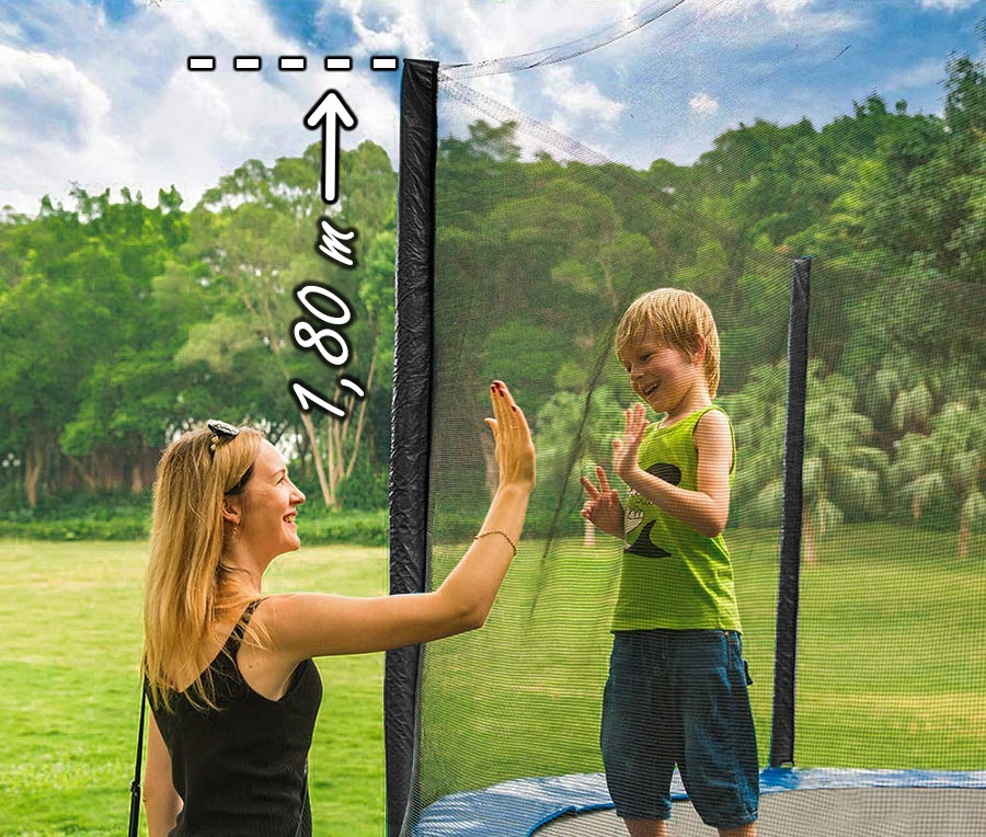 Siatka do trampoliny ZEWNĘTRZNA 300-312 cm 180CM 6 SŁUPKÓW MOCNA TRAMPOLIN Kod producenta SIATKA DO TRAMPOLINY WYTRZYMAŁA SOLIDNA