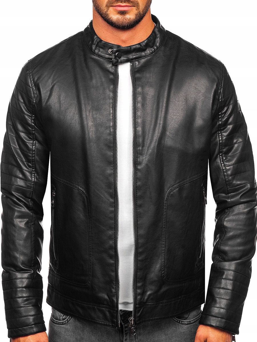 

Kurtka Męska Skórzana Czarna 92531 DENLEY_3XL