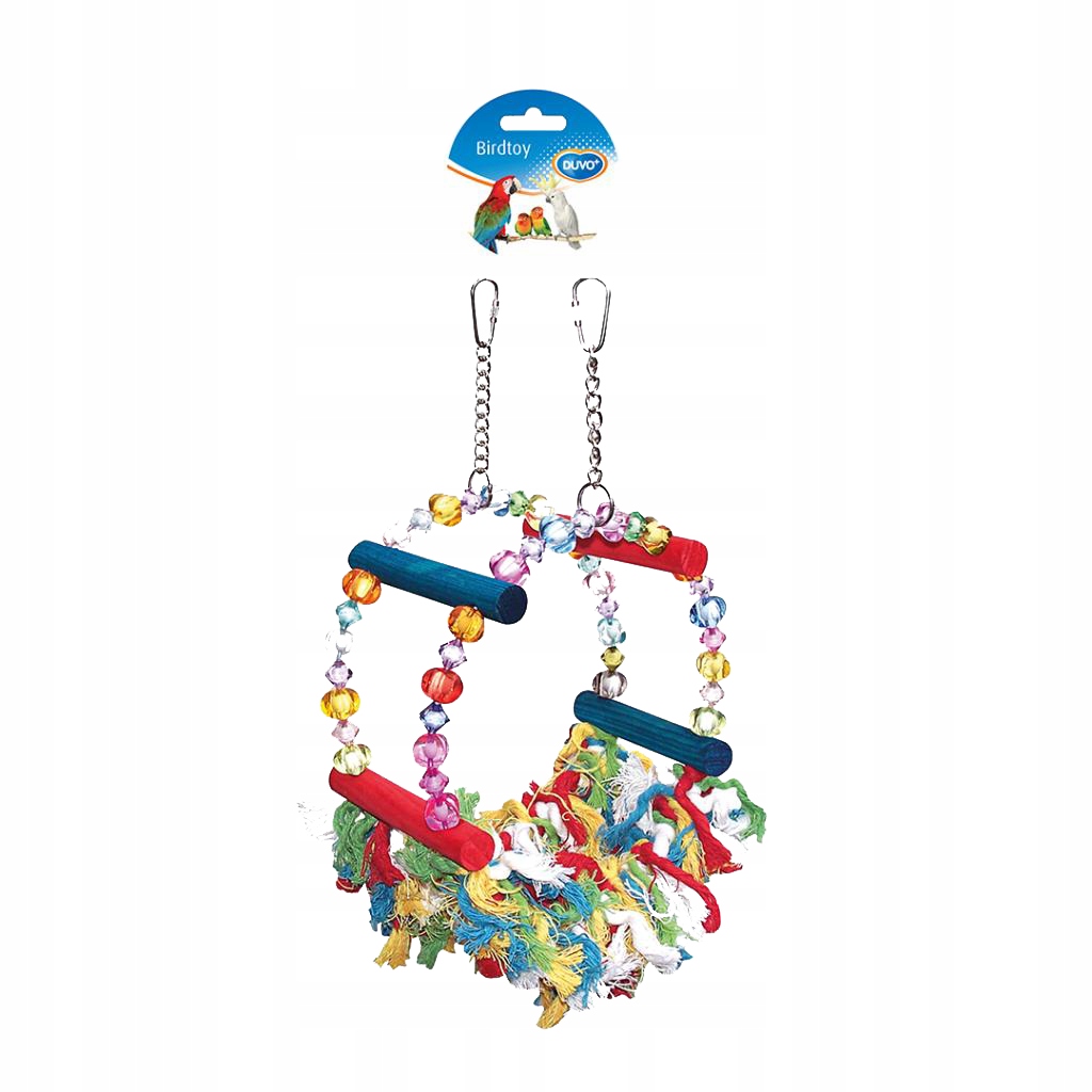 Levně Duvo+ Hračka pro ptáky Přívěsek Korálky Šňůrky 32 cm