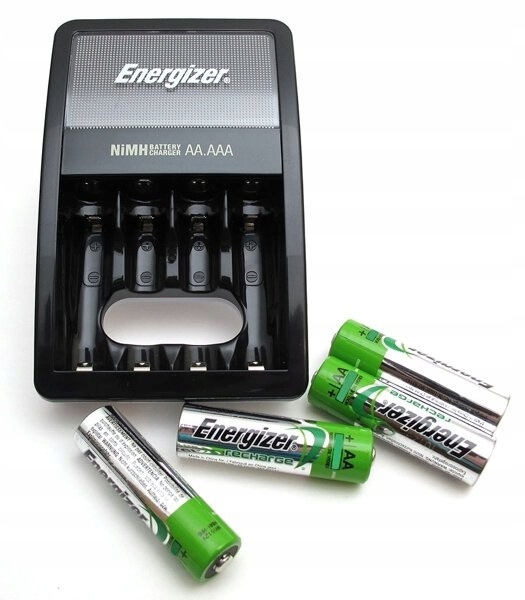 Ładowarka baterii na akumulatorki AAA AA +4x 2000mAh akumulatorek ENERGIZER Model Maxi