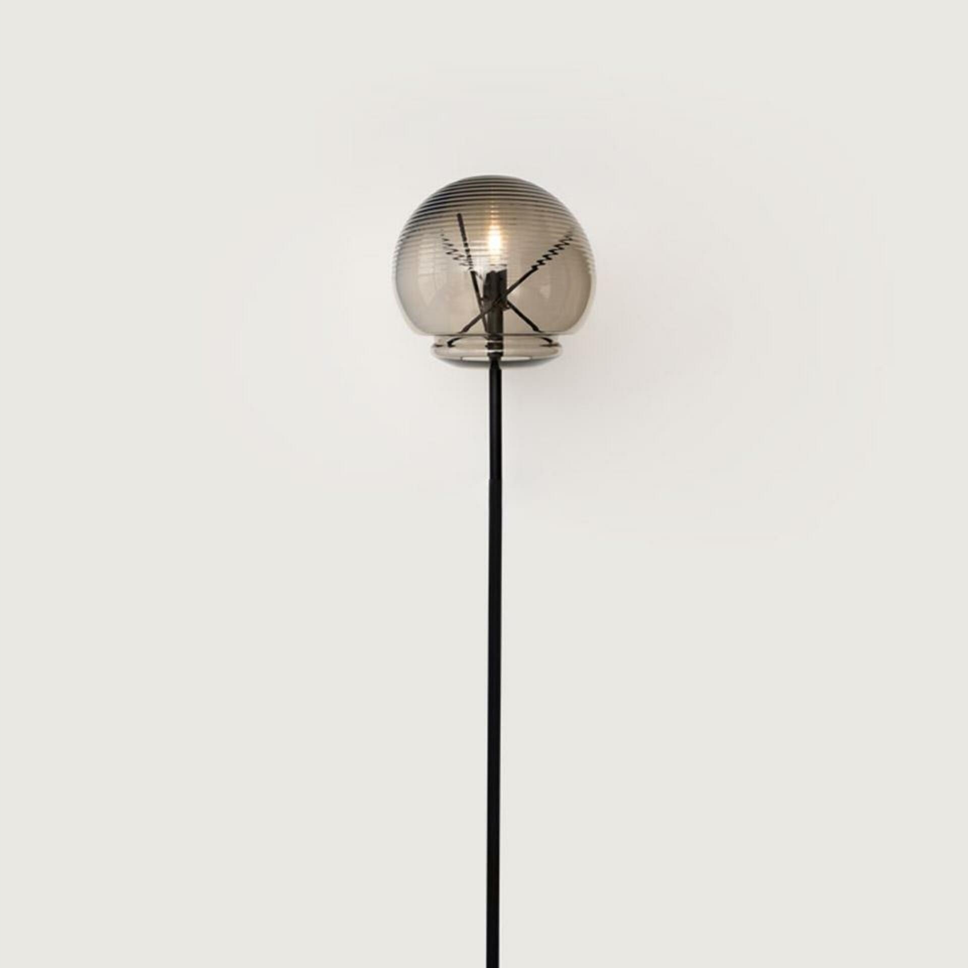 Artemide Vitruvio stojacia lampa čierna, mosadz/sklo, E27, 1769 mm