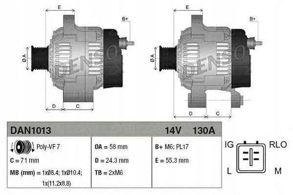 ГЕНЕРАТОР DENSO 270602603070600g021 1042104592