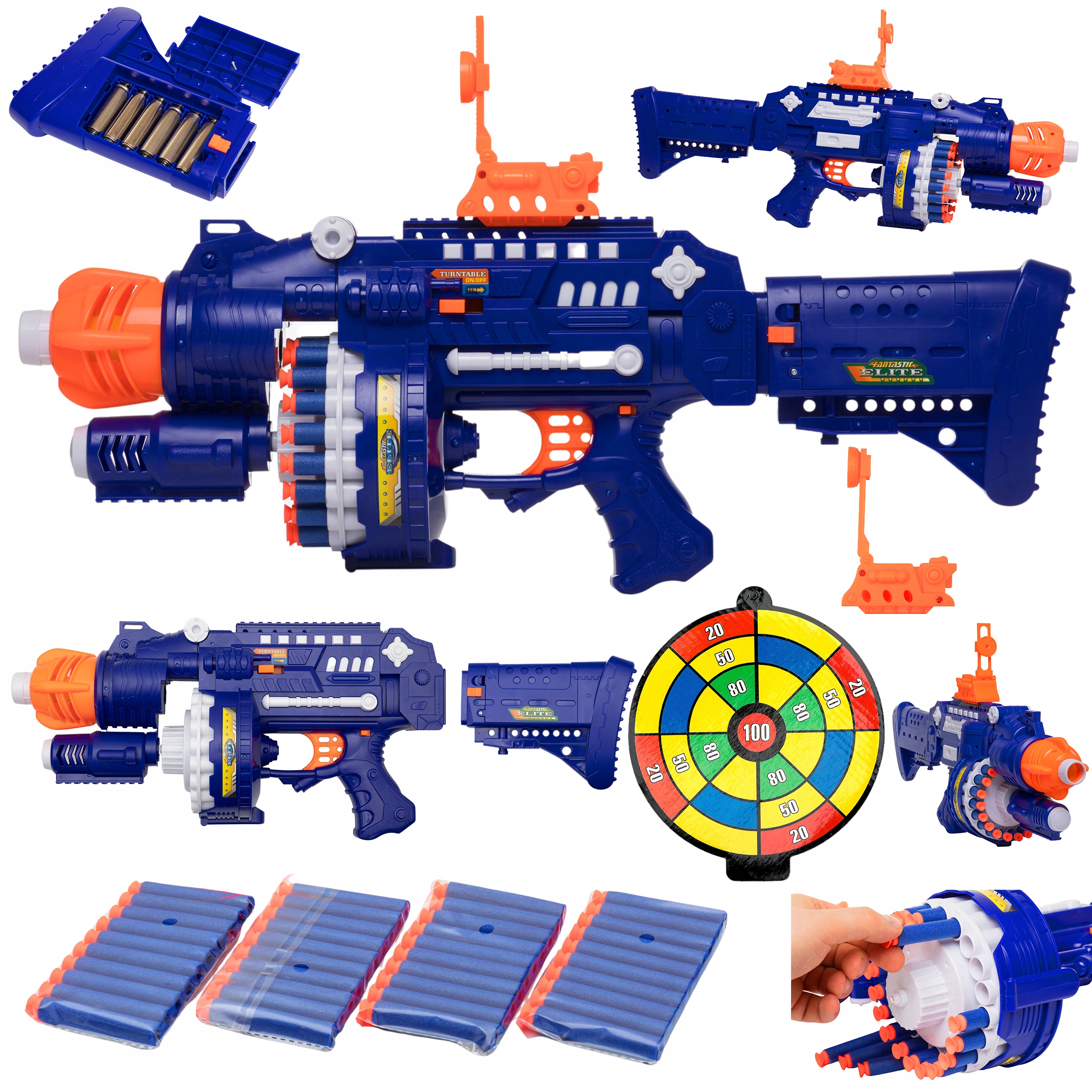 KARABIN MASZYNOWY WYRZUTNIA HERO NERF 40X NABOJE