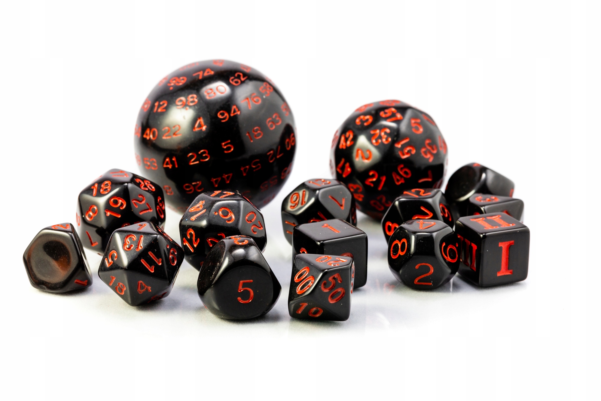 

Czarno-czerwony Zestaw 15 Kości Kostek Rpg