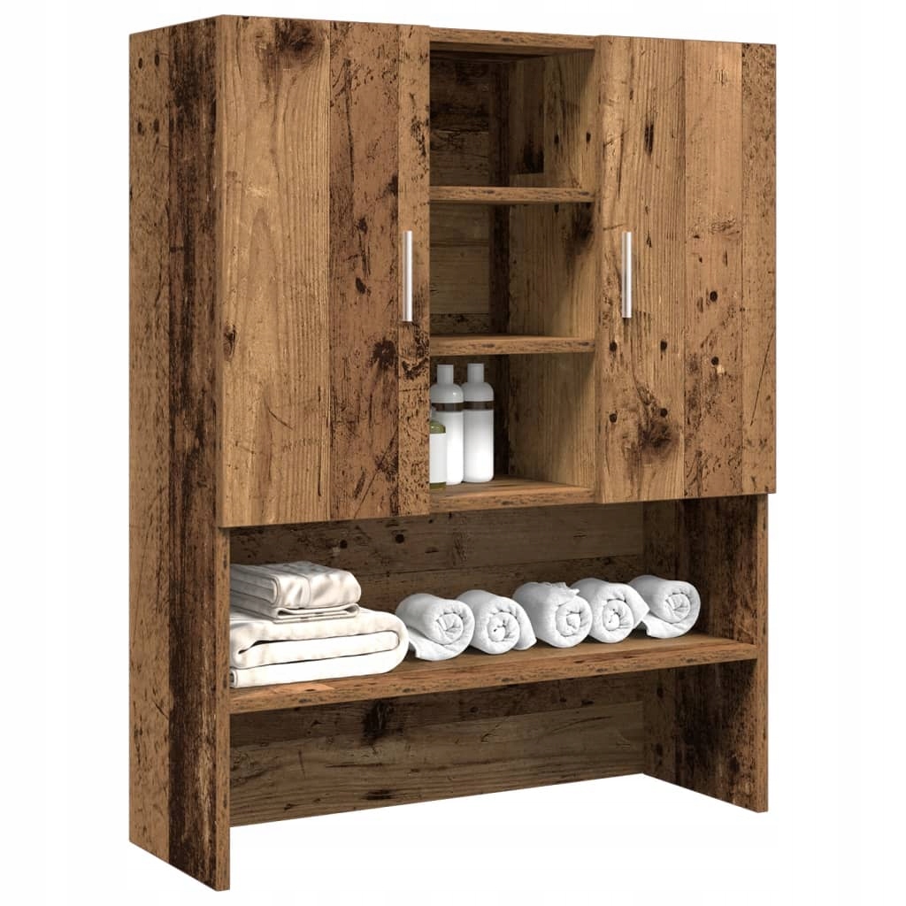 Fionshop 262849420 Skříňka nad pračku old wood 70,5 x 25,5 x 90 cm