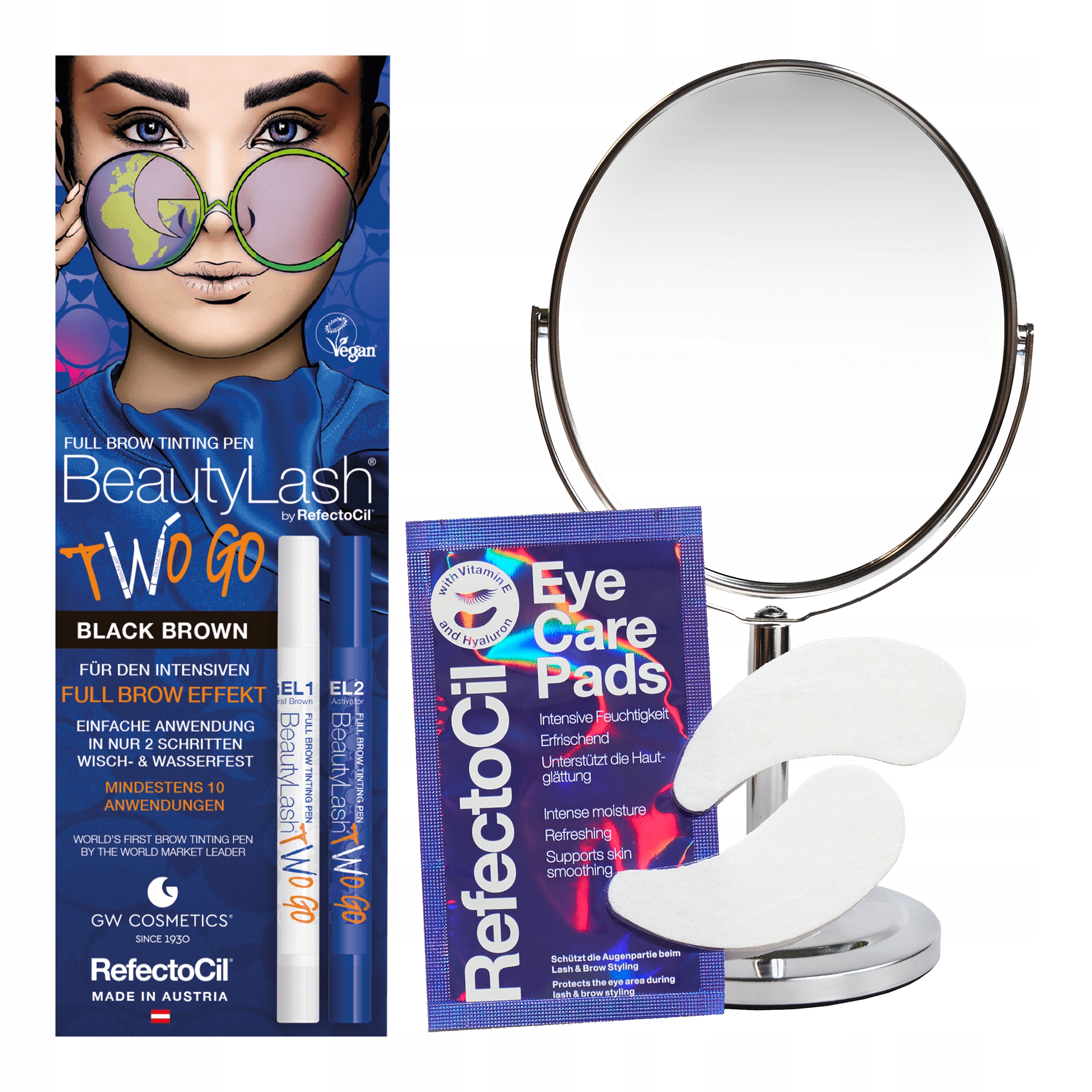 Sada Zrcátko na nožce Henna v tužce Dárek pro ženy Dívky