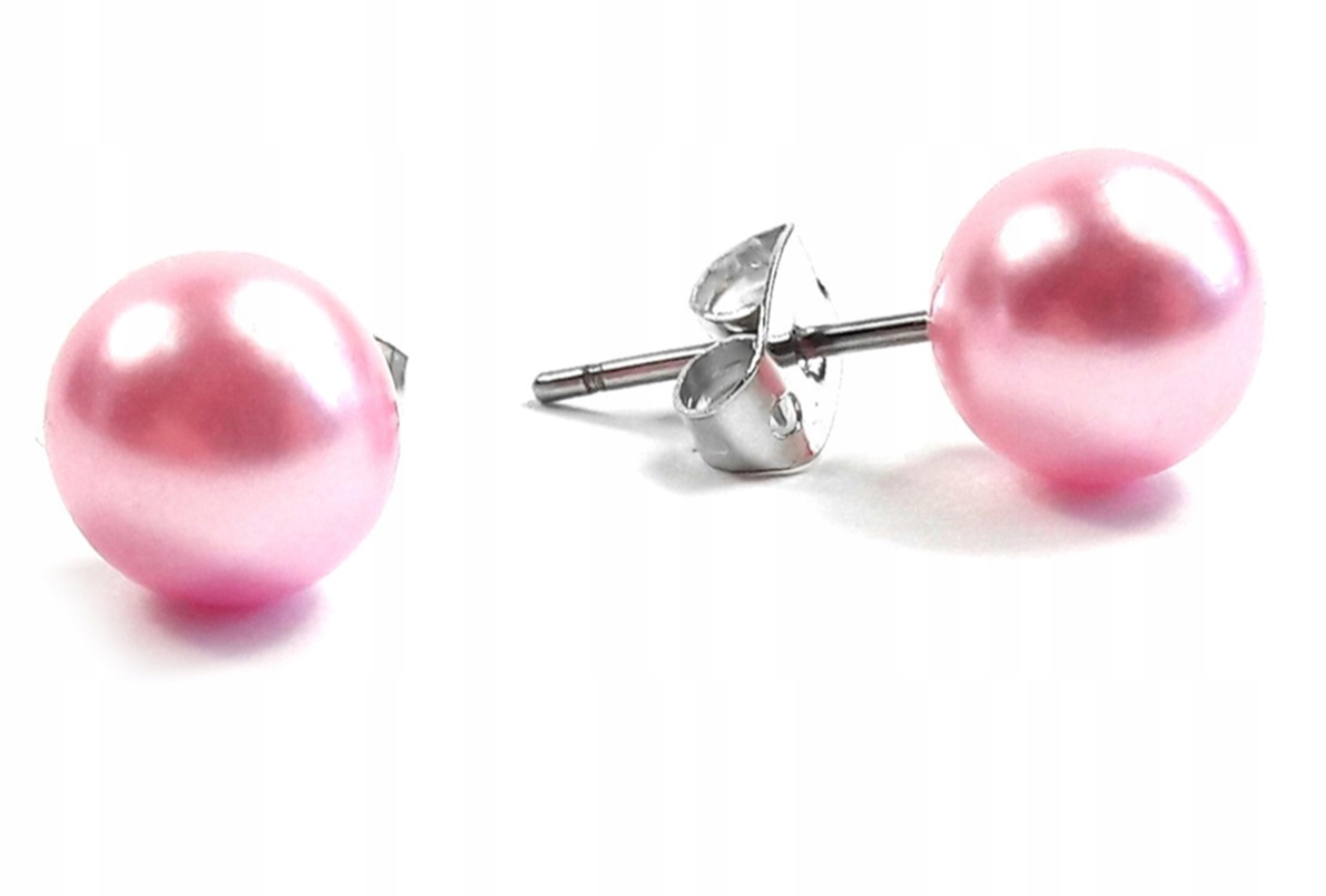 

Kolczyki perełki perły 10 mm jasnofioletowe