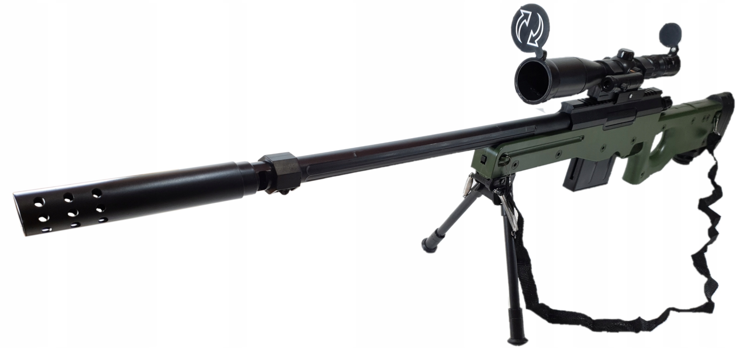 KARABIN SNAJPERSKI NA KULKI AWP Z LUNETĄ + LASER Bohater brak