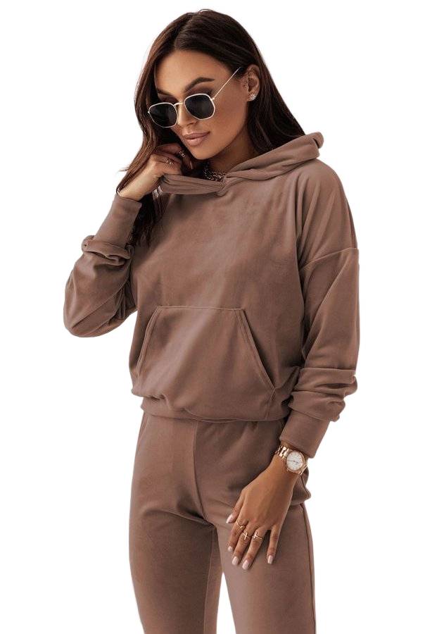 Tepláková Souprava S Kapucí Louis Barva Mocca 5XL/6XL